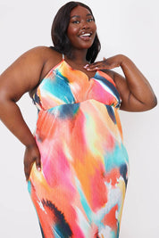 Abstract Cami Plisse Maxi Dress - InTheStyle