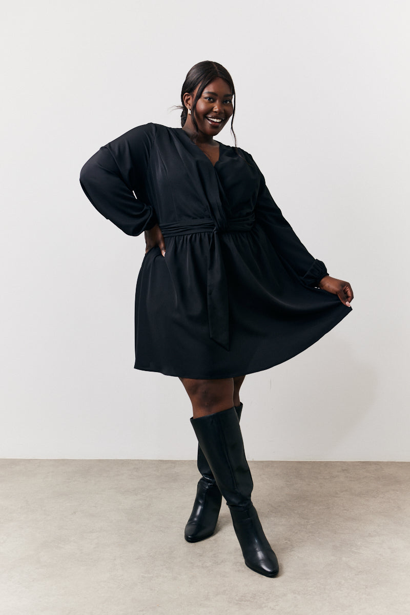 Drape Detail Mini Dress