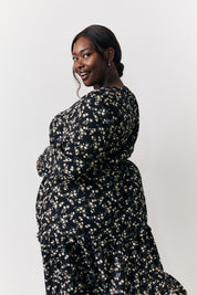 Ditsy Wrap Midi Dress