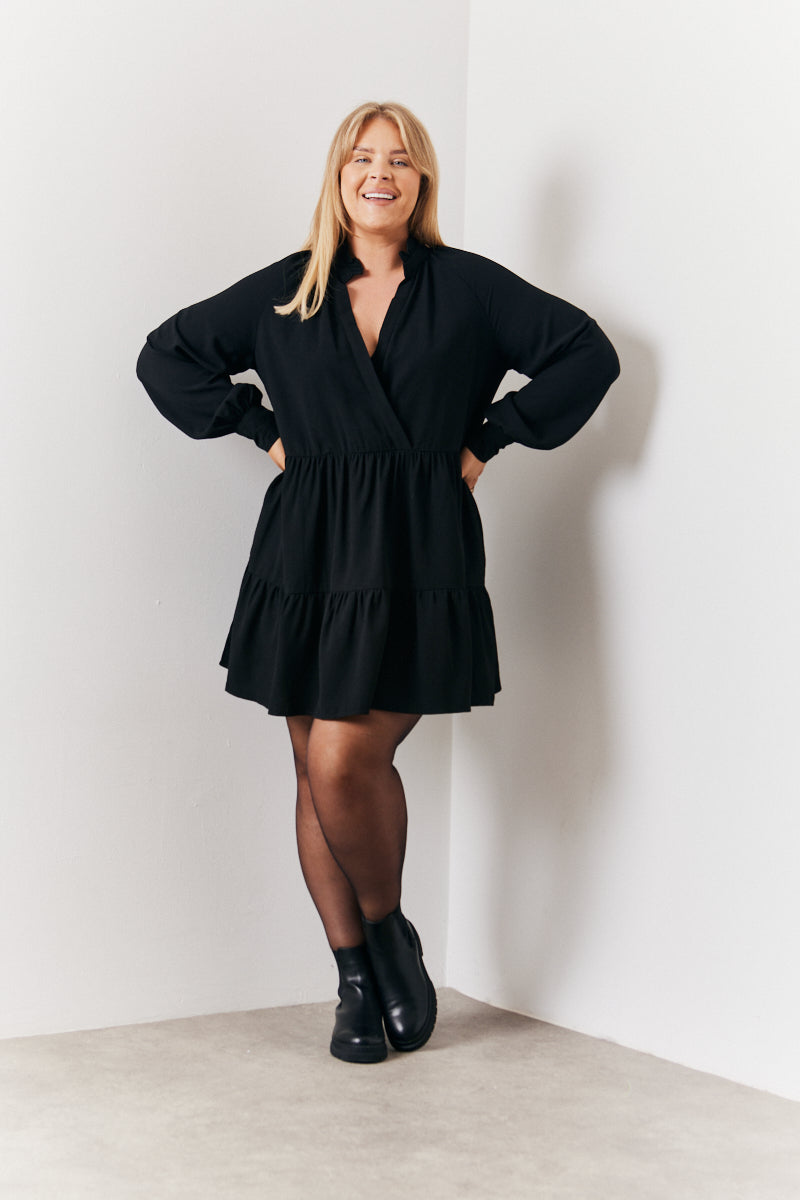 Wrap Front Smock Dress