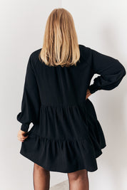 Wrap Front Smock Dress