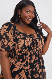 Floral Milkmaid Mini Dress