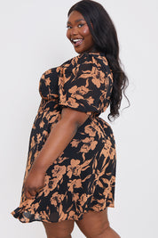 Floral Milkmaid Mini Dress