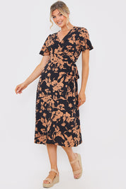 Floral Wrap Multiway Midi Dress