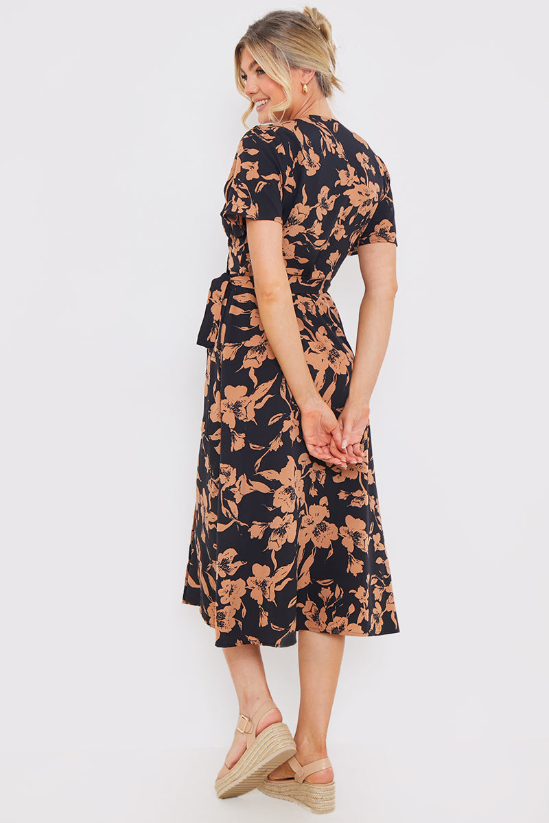 Floral Wrap Multiway Midi Dress