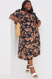Floral Wrap Multiway Midi Dress