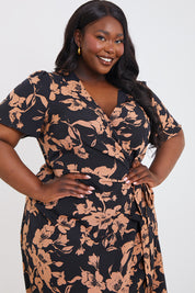 Floral Wrap Multiway Midi Dress