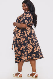 Floral Wrap Multiway Midi Dress