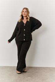 Button up Knit Co-Ord Cardian	