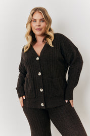 Button up Knit Co-Ord Cardian	
