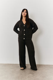 Button up Knit Co-Ord Cardian	