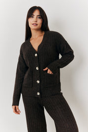 Button up Knit Co-Ord Cardian	