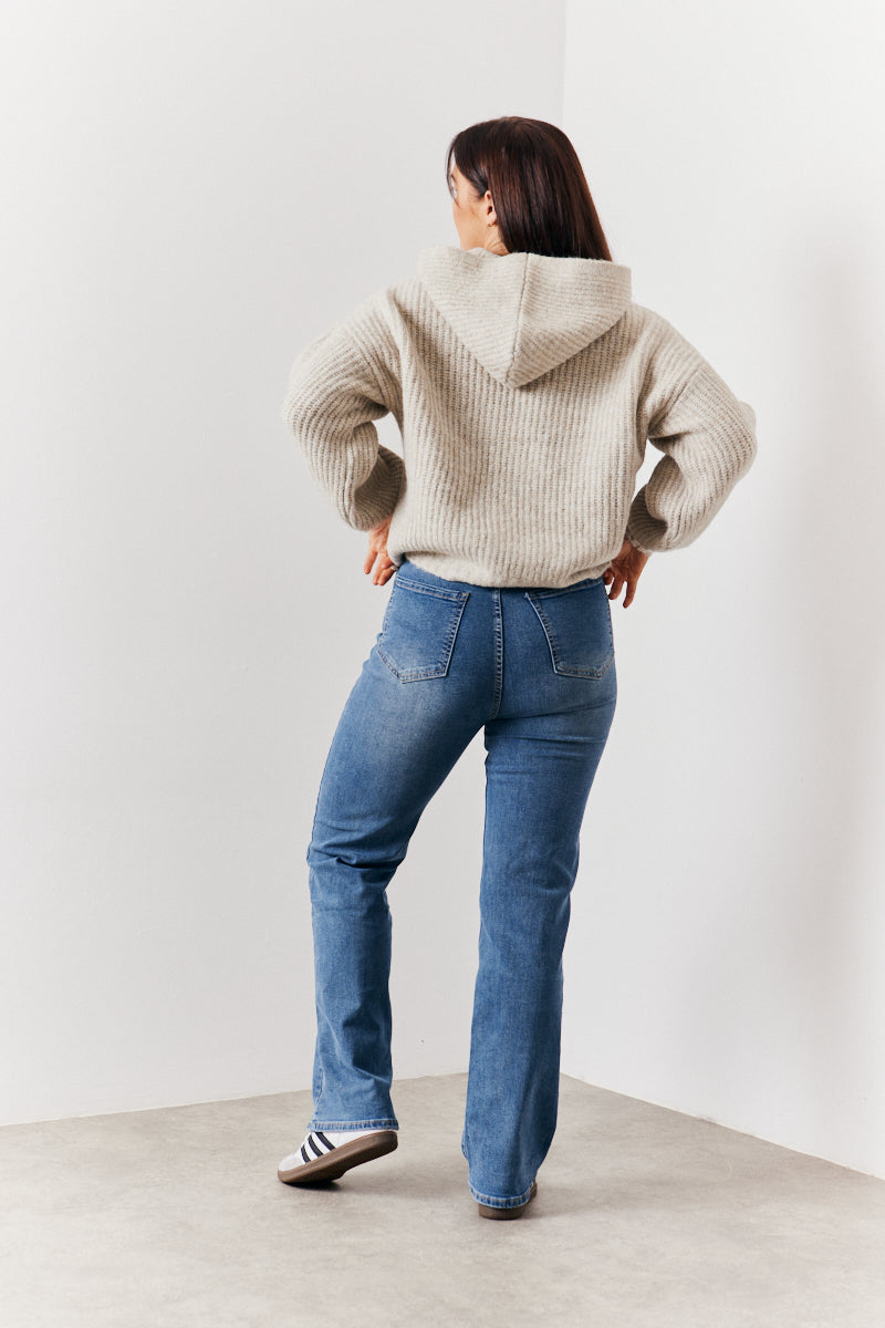 Recycled Chunky Knit Hoodie