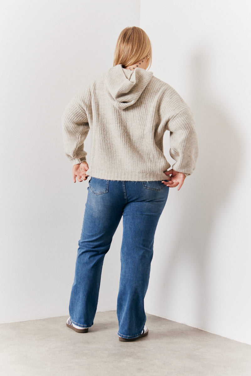 Recycled Chunky Knit Hoodie