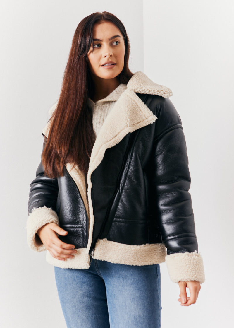 Borg Trim Aviator Jacket