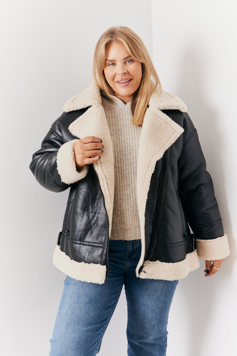 Borg Trim Aviator Jacket