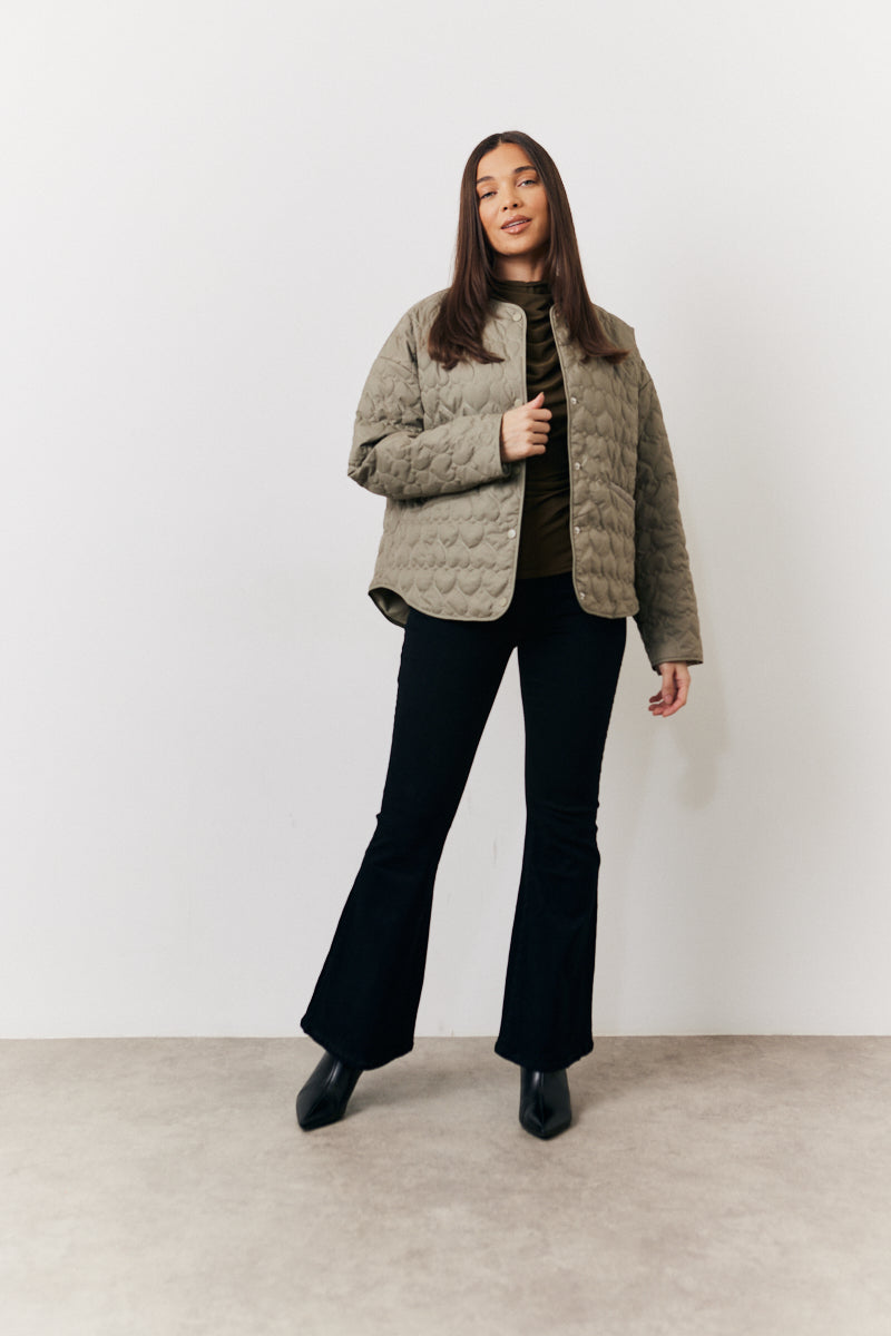 Heart Quilted Lightweight Jacket