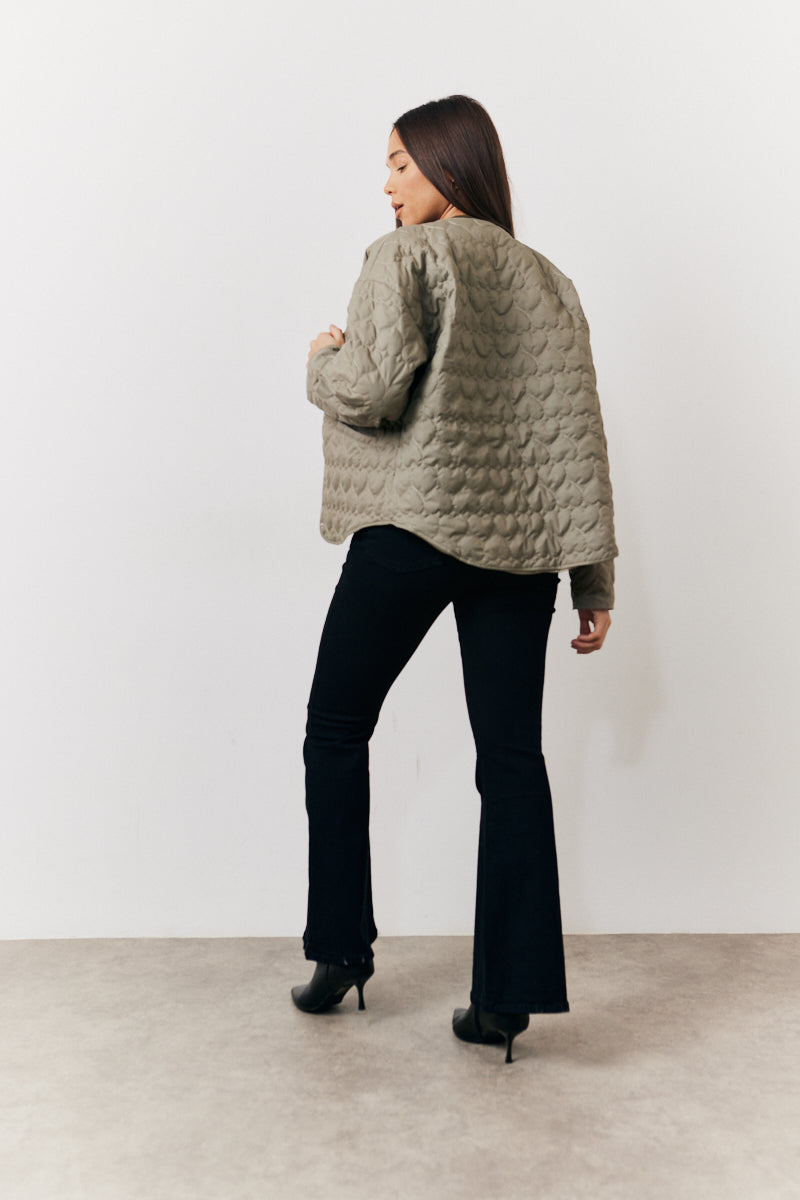 Heart Quilted Lightweight Jacket