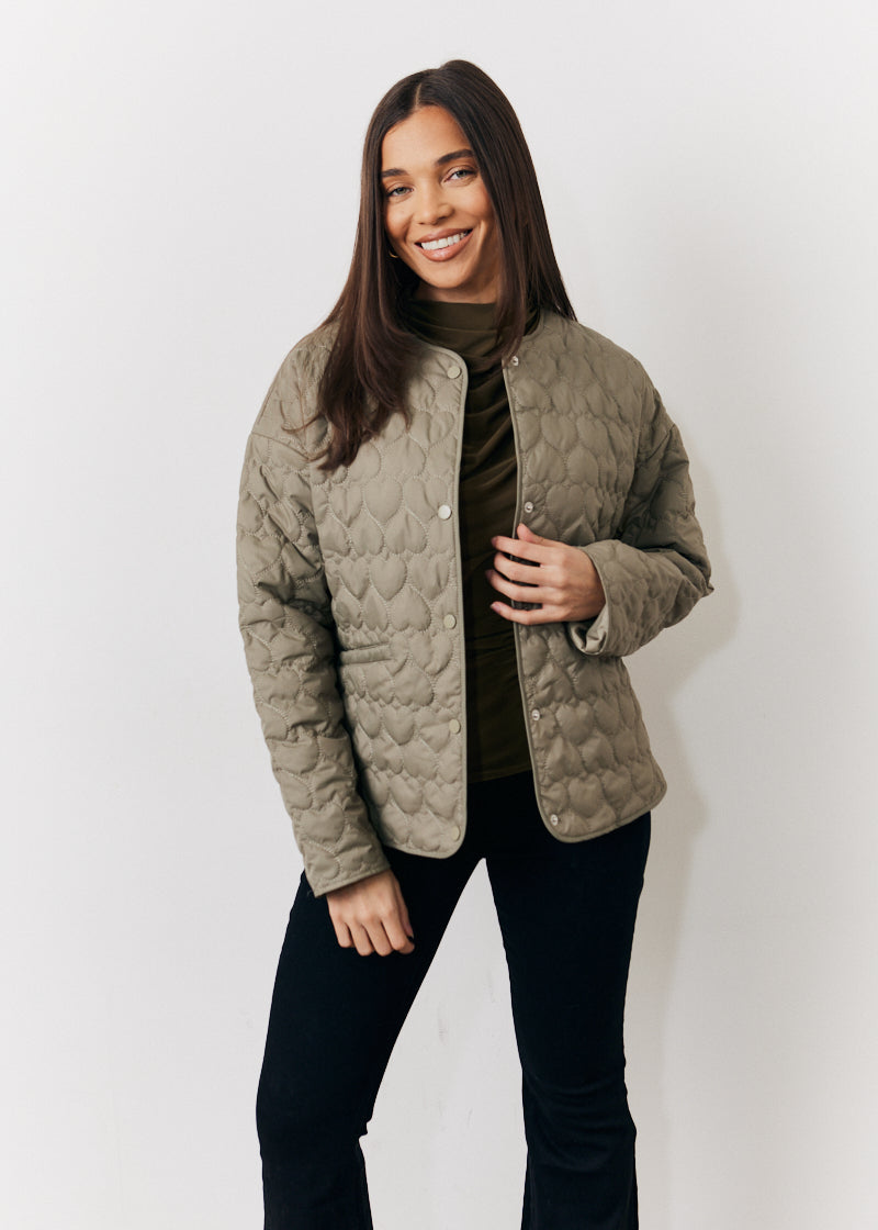 Heart Quilted Lightweight Jacket
