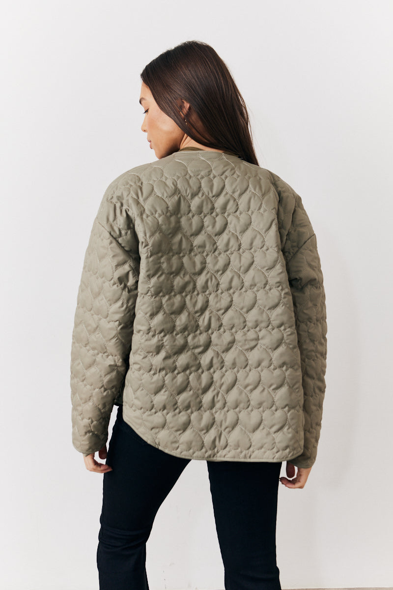 Heart Quilted Lightweight Jacket