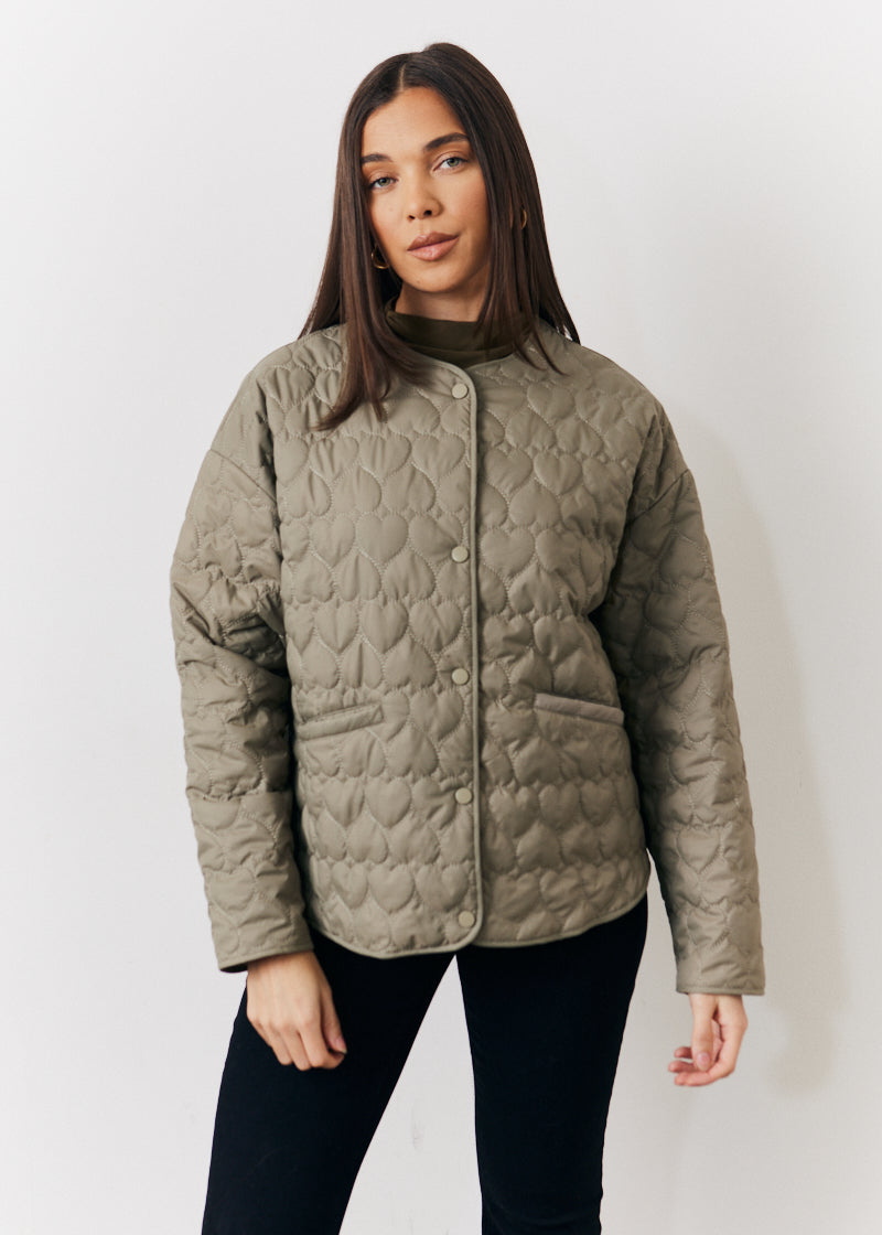 Heart Quilted Lightweight Jacket