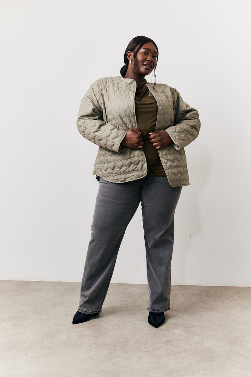 Heart Quilted Lightweight Jacket