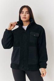 Borg Jacket with Poppers
