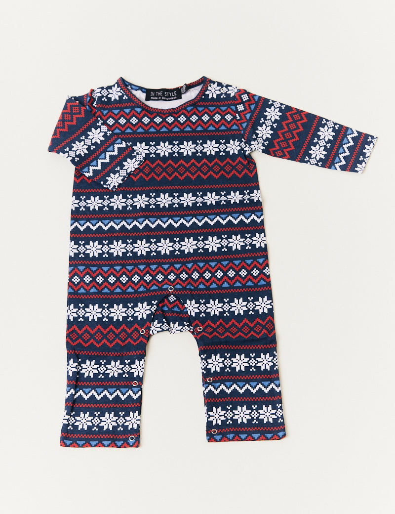 Babies Snowflake Print Matching Family Romper