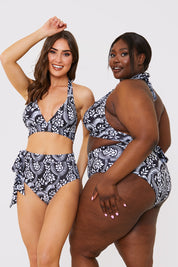 Paisley Print Tie Side Bikini Bottom