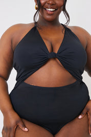 Control Knot Detail Cut Out Swimsuit