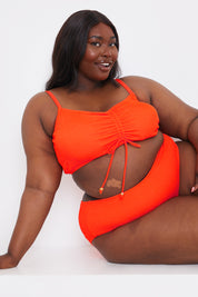 Control Textured High Waist Bikini Bottom
