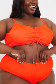 Control Textured High Waist Bikini Bottom