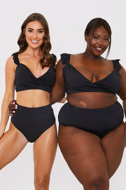 Wrap Tie Frill Bikini Top