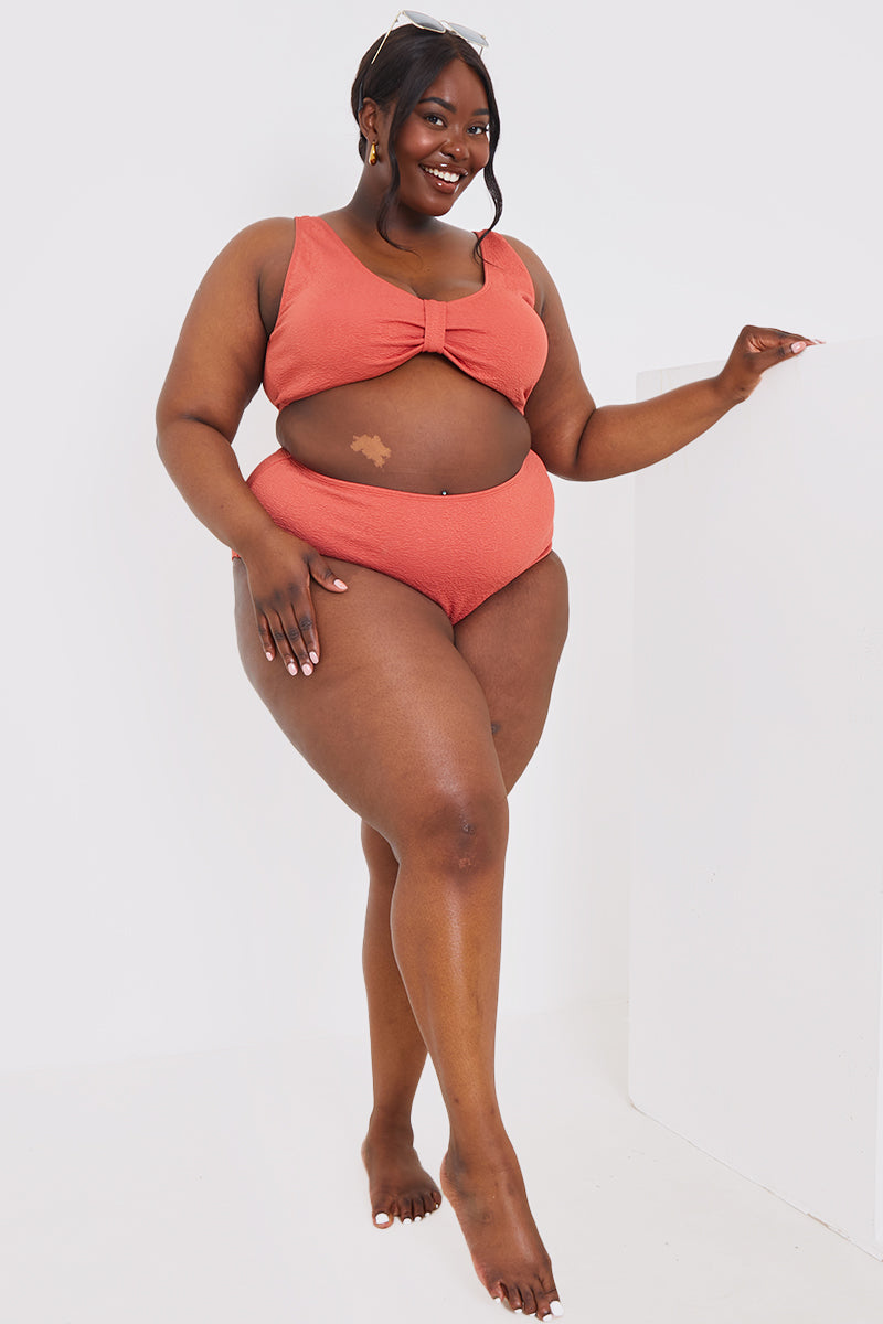 Control Crinkle High Waisted Bikni Bottoms