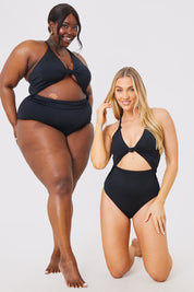 Control Knot Detail Cut Out Swimsuit