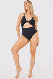 Control Knot Detail Cut Out Swimsuit
