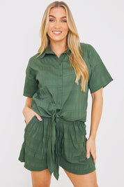 Crinkle Paper Bag Co-Ord Beach Shorts