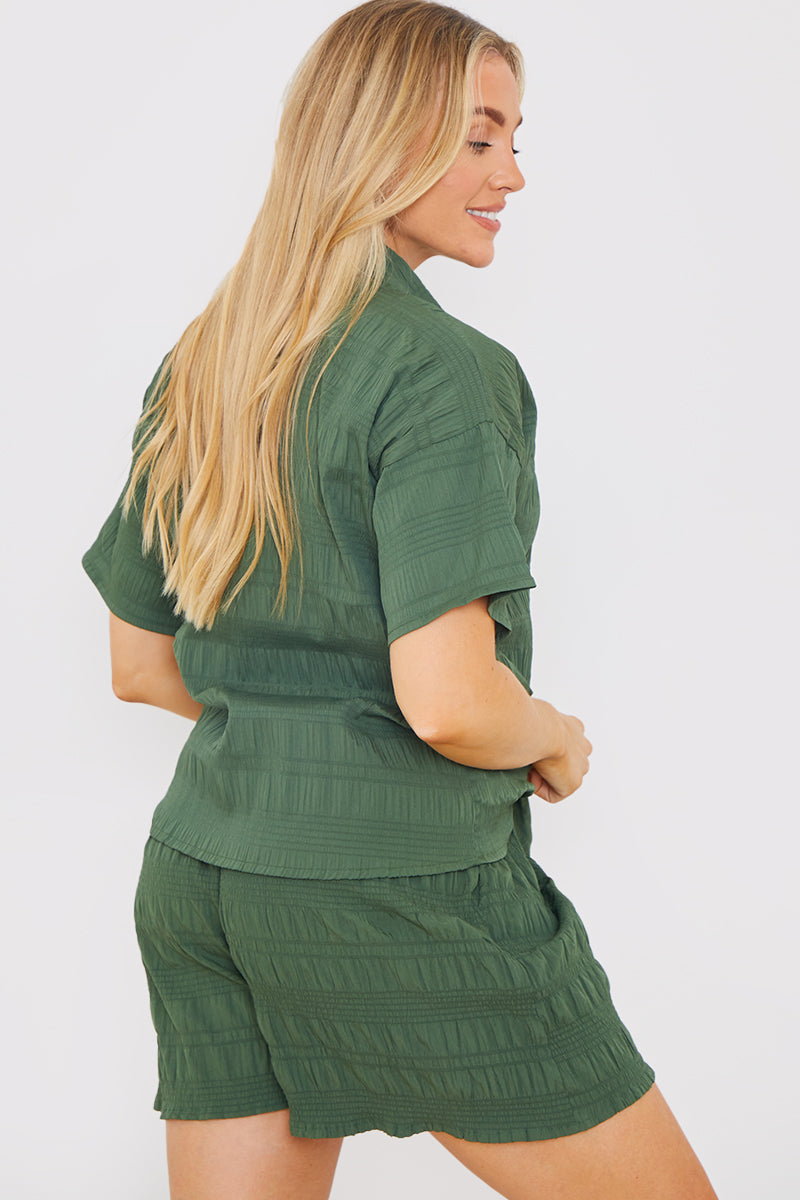 Crinkle Paper Bag Co-Ord Beach Shorts