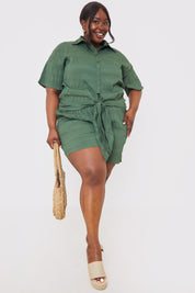 Crinkle Paper Bag Co-Ord Beach Shorts