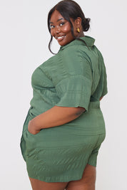 Crinkle Paper Bag Co-Ord Beach Shorts