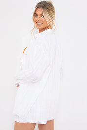Textured Long Sleeve Co-Ord Beach Shirt
