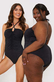 Halter Neck Ruched Bust Swimsuit