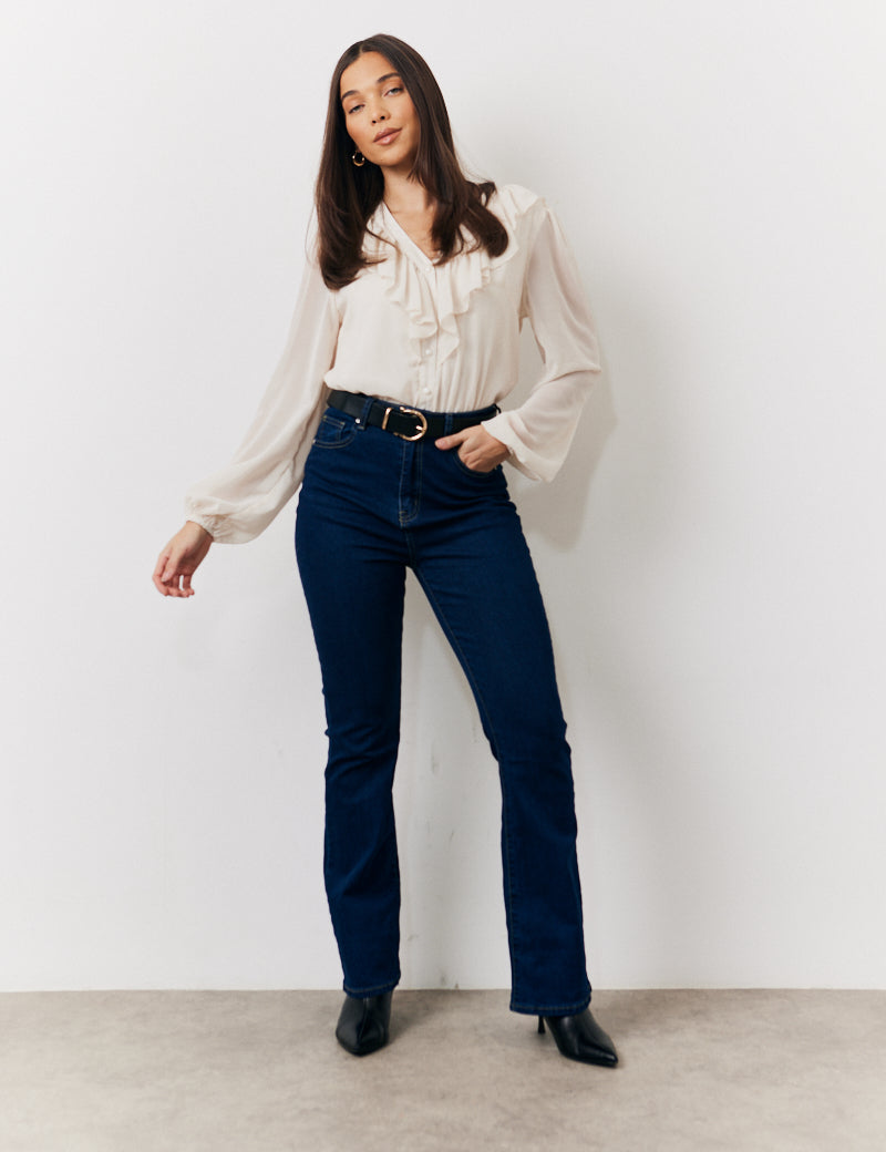 Button Front Frill Bodysuit