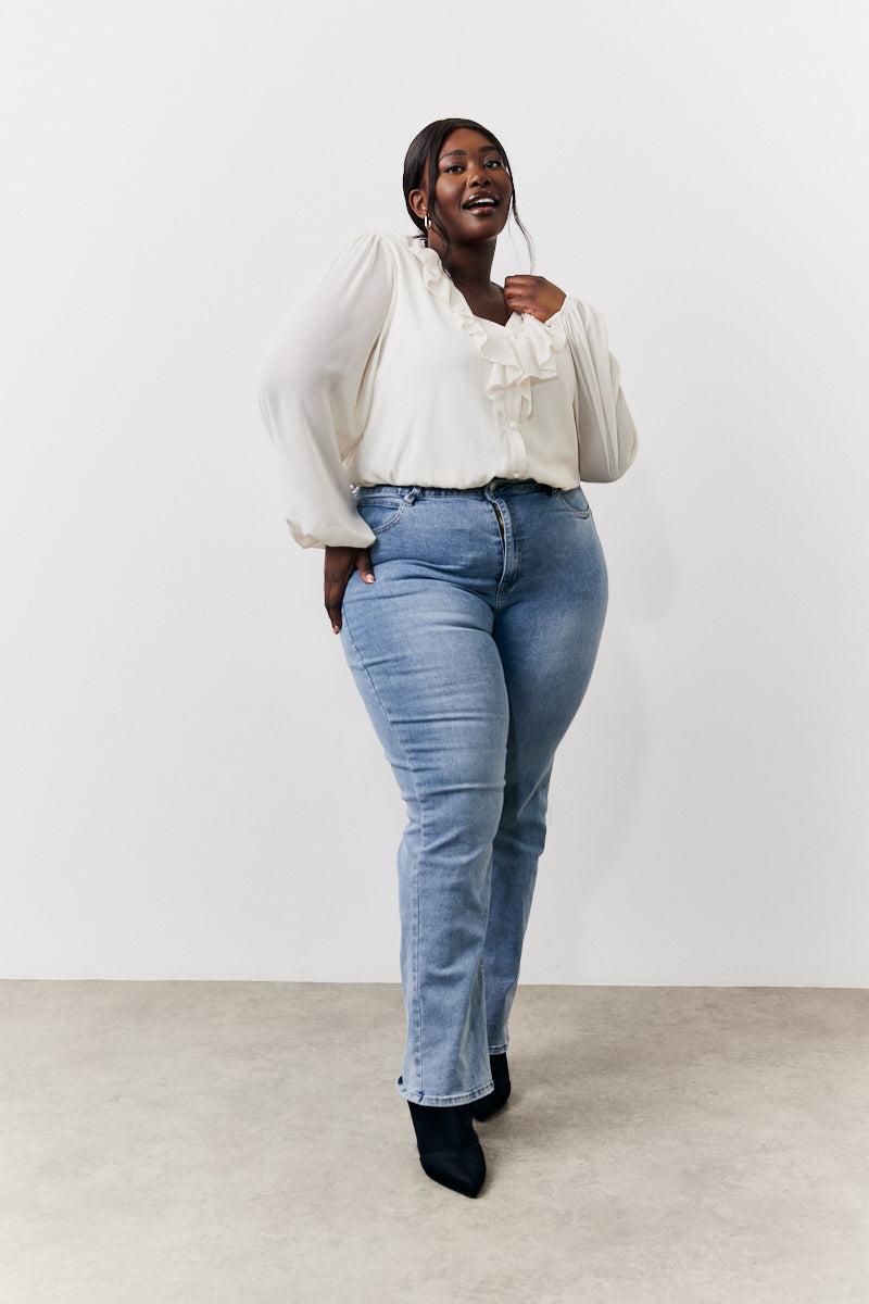 Button Front Frill Bodysuit