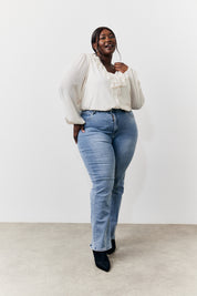 Button Front Frill Bodysuit