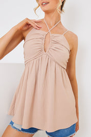 Ruched Halterneck Cami Top