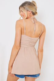 Ruched Halterneck Cami Top