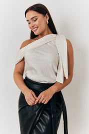 One Shoulder Draped Top