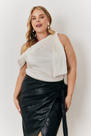 One Shoulder Draped Top