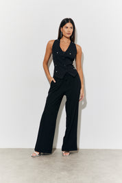 Black Embellished Waistcoat